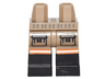Hips and Legs with 2 Cargo Pockets, Silver and Orange Stripes and Black Boots Pattern