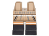 Hips and Legs with 2 Pockets, Silver and Orange Stripes and Black Boots Pattern