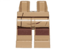 Hips and Legs with Creases and Dark Brown Leggings Pattern