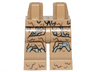 Hips and Legs with Sand Green Knee Pads and Dirt Stains Pattern