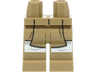 Hips and Legs with SW Jedi Robe with 2 Dark Brown Wrinkles and White Leggings Pattern