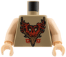 Torso with Durmstrang Coat of Arms Light Brown Stag Head and Red Eagle with 2 Heads Pattern / Light Nougat Arms / Light Nougat Hands