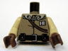 Torso SW General Calrissian Braid, Badge, Black Belt and Shoulder Strap Pattern / Tan Arms / Reddish Brown Hands