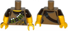 Torso Torn Tank Top with Ammunition Belt over Dark Brown Shirt Pattern / Yellow Arms with Molded Dark Brown Short Sleeves Pattern / Yellow Hands