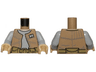 Torso SW Vest with Badge over Light Bluish Gray Shirt, Belt with Pouches Pattern (Endor Rebel Trooper) / Light Bluish Gray Arms / Tan Hands