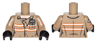 Torso Ghostbusters Jumpsuit Female with 'A.Y.' ID Badge Pattern / Dark Tan Arms with Ghostbusters Pattern / Black Hands
