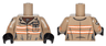 Torso Ghostbusters Jumpsuit Female with 'P.T.' ID Badge and 'P' Necklace Pattern / Dark Tan Arms with Ghostbusters Pattern / Black Hands