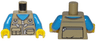 Torso Vest with Zipper, Pockets and Pouches Over Dark Azure Shirt Pattern / Dark Azure Arms / Yellow Hands