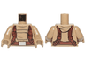 Torso SW Hoodie Jacket with Large Central Pocket and Reddish Brown Utility Belts Pattern (Resistance Trooper) / Dark Tan Arms / Dark Tan Hands