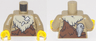 Torso Animal Furs with Bone and Rock Pattern / Dark Tan Arms / Yellow Hands