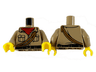 Torso Shirt with Buttons and Pockets, Black Belt with Gold Buckle, Red Neckerchief with Dark Red Dots, Medium Nougat Ropes Pattern / Dark Tan Arms / Yellow Hands