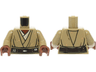 Torso SW Layered Shirt, Dark Brown Belt and Nougat Spots Pattern (Mace Windu) / Dark Tan Arms / Reddish Brown Hands
