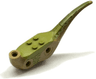 Dinosaur Body Raptor with Olive Green Top with Tan Stripes Pattern