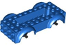 Vehicle, Base 5 x 10 x 2 1/2 with Mudguards and 2 x 6 Recessed Center with 3 Holes with Black Wheels Holders Attached