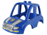 Duplo Car Body High Cab 2 Top Studs with Silver, White and Bright Light Yellow Headlights, Grille, Bumper, Badge with Star, and 'POL1CE' Pattern