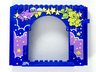 Panel 4 x 16 x 10 with Medium Lavender Cloud with Stars and Planets, Carnival Prizes Pattern