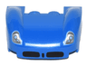 Vehicle, Mudguard 3 x 4 x 1 2/3 Curved Fenders with Silver Headlights, White Trim and Black Air Intakes Pattern
