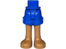 Mini Doll Hips and Shorts Folded Hem with Molded Medium Nougat Legs and Feet Pattern - Thin Hinge