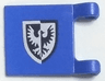 Flag 2 x 2 Square with Flat Edge with Black Falcon Shield Bottom Round Pattern