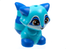 Raccoon, Whisker Haven Tales, Pocahontas' Raccoon with Medium Azure Body and Striped Tail and Dark Orange Eyes Pattern (Windflower)