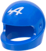 Minifigure, Headgear Helmet Motorcycle (Standard) with Alpine Formula 1 Logo Stylized White Capital Letter A Pattern