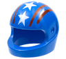 Minifigure, Headgear Helmet Motorcycle (Standard) with Red Lines and White Stars Pattern
