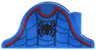 Minifigure, Headgear Hat, Pirate Bicorne with Black Spider Logo, Dark Blue Web and Red Trim Pattern