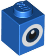 Brick 1 x 1 with Dark Blue and White Eye with Black Pupil Pattern (Super Mario Penguin)