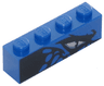Brick 1 x 4 with Dragon Eye and Scales Pattern Model Right Side