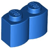 Brick, Modified 1 x 2 with Log Profile