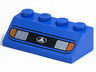 Slope 45 2 x 4 with Silver Car Headlights, Orange Signal Lights, Black Grille with White Triangle in Oval Logo Pattern