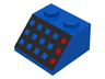 Slope 45 2 x 2 with 12 Buttons and 3 Red Lamps on Black Background Pattern