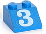 Slope 45 2 x 2 with White Number 3 Pattern
