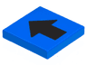 Tile 2 x 2 with Wide Black Arrow Pattern