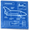 Tile 2 x 2 with Space Shuttle Blueprint Pattern