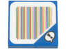 Tile 2 x 2 with Super Mario Scanner Code Blue Toad Speech Bubble with Exclamation Mark Pattern (Sticker) - Sets 71390 / 71401 / 71407 / 71423 / 71441