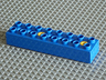 Duplo, Toolo Brick 2 x 8 with 2 Yellow Screws at Positions 1 and 5