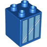Duplo, Brick 2 x 2 x 2 with Window 3 Pane Pattern (3597)