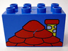 Duplo, Brick 2 x 4 x 2 with Red Roof and Yellow Chimney Pattern