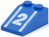 Slope 33 3 x 2 with White Number 2 and Stripes Pattern