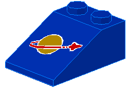 Slope 33 3 x 2 with Classic Space Logo Pattern