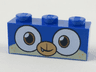 Brick 1 x 3 with Dog Face Wide Dark Orange Eyes, Medium Nougat Muzzle Pattern