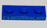 Plate 1 x 3 with Medium Azure 'CHEVROLET' Pattern
