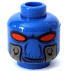 Minifigure, Head Alien SW Duros with Large Red Eyes, Dark Blue Facial Lines, Dark Bluish Gray Breathing Tube Ports, Slight Grin Pattern