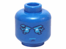 Minifigure, Head Dark Azure Eyebrows, Mouth and Eyes with Lightning Pattern (Jay)