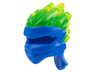 Minifigure, Headgear Ninjago Wrap Type 5 with Molded Trans-Neon Green Flames Pattern