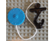 Duplo Winch Drum Narrow with White String and Black Thick Hook Fixed with Stud Holder and Horizontal Bar