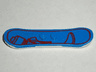 Minifigure, Utensil Snowboard, White Bottom with Red Border and Minifigure Outline Pattern