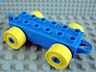 Duplo Car Base 2 x 6 with Closed Hitch End and Yellow Wheels