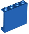 Panel 1 x 4 x 3 with Side Supports - Hollow Studs